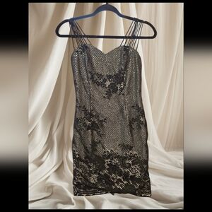 Vintage N-XS By Antonio Enne Black and Silver Dress